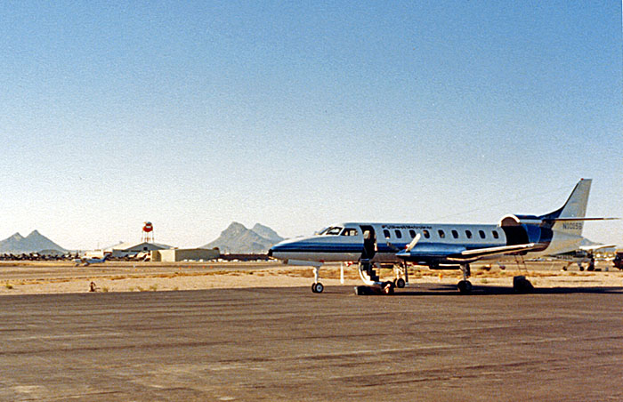 1979 at Tucson airport. The jinxed Metro 2, tail # N1015B, enroute to San Francisco & beyond!
